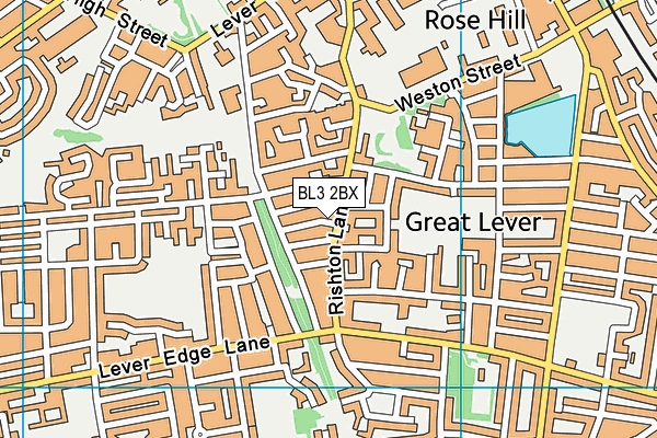 BL3 2BX map - OS VectorMap District (Ordnance Survey)