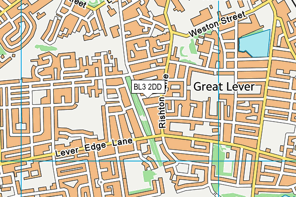 BL3 2DD map - OS VectorMap District (Ordnance Survey)
