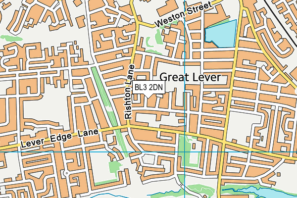 BL3 2DN map - OS VectorMap District (Ordnance Survey)