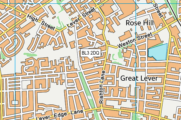 BL3 2DQ map - OS VectorMap District (Ordnance Survey)