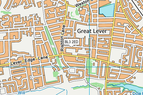 BL3 2ED map - OS VectorMap District (Ordnance Survey)