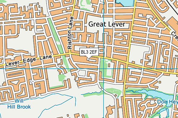Lord's School map (BL3 2EF) - OS VectorMap District (Ordnance Survey)