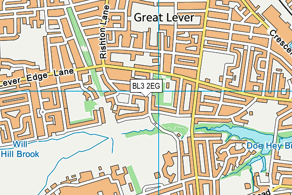 BL3 2EG map - OS VectorMap District (Ordnance Survey)