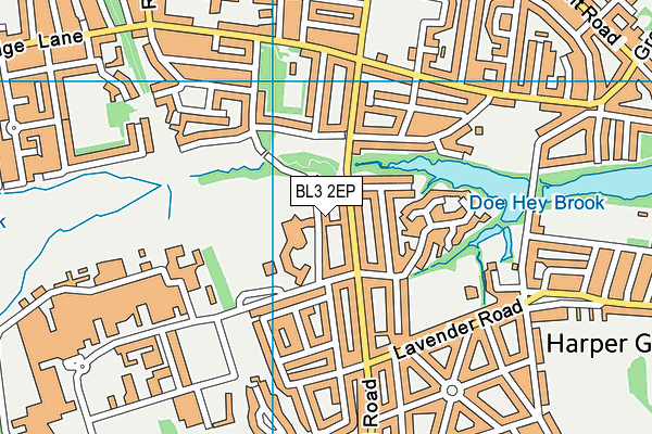 BL3 2EP map - OS VectorMap District (Ordnance Survey)