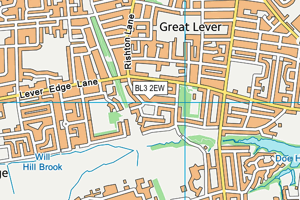 BL3 2EW map - OS VectorMap District (Ordnance Survey)