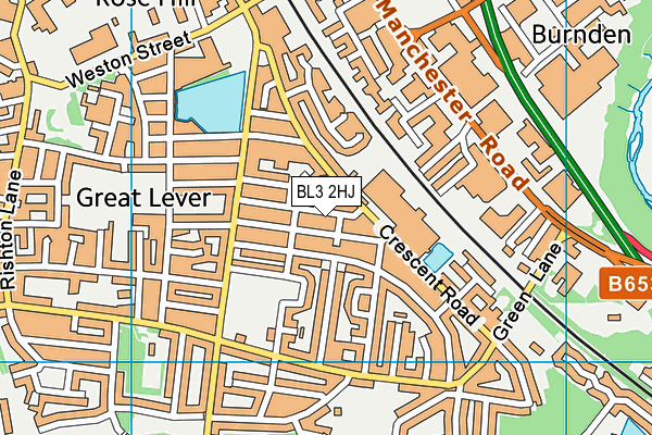 BL3 2HJ map - OS VectorMap District (Ordnance Survey)