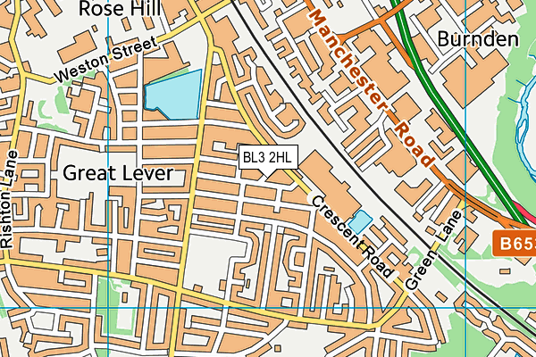 BL3 2HL map - OS VectorMap District (Ordnance Survey)
