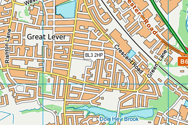 BL3 2HP map - OS VectorMap District (Ordnance Survey)