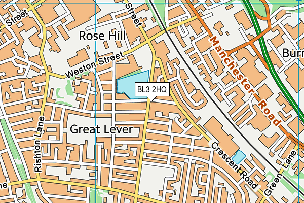 BL3 2HQ map - OS VectorMap District (Ordnance Survey)