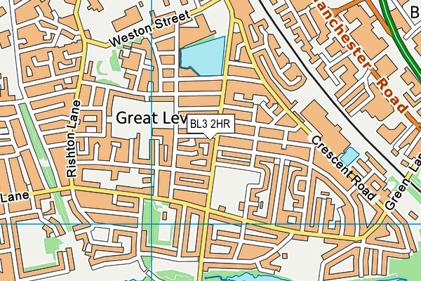 BL3 2HR map - OS VectorMap District (Ordnance Survey)