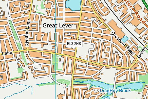 BL3 2HS map - OS VectorMap District (Ordnance Survey)