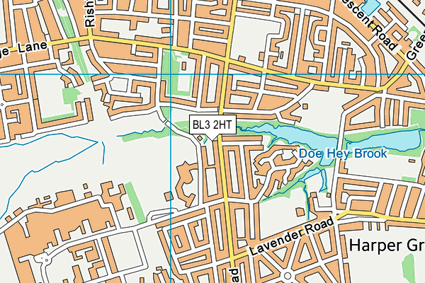BL3 2HT map - OS VectorMap District (Ordnance Survey)
