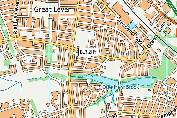 BL3 2HY map - OS VectorMap District (Ordnance Survey)