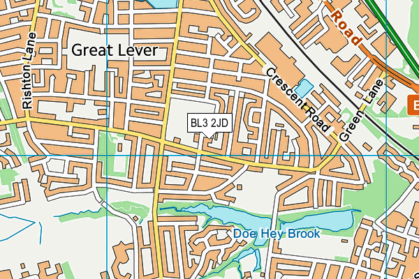 BL3 2JD map - OS VectorMap District (Ordnance Survey)