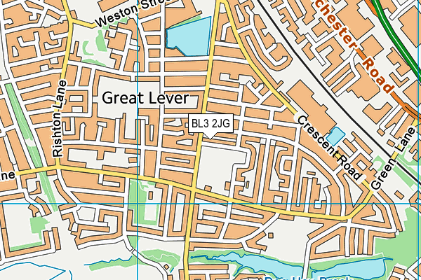 BL3 2JG map - OS VectorMap District (Ordnance Survey)