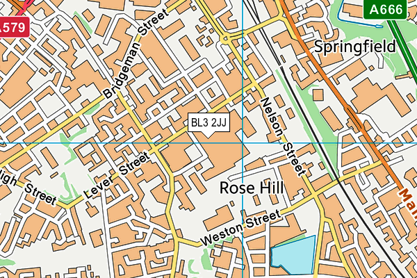 BL3 2JJ map - OS VectorMap District (Ordnance Survey)
