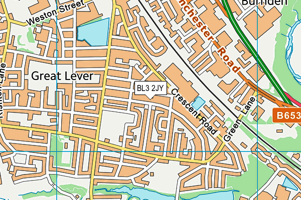 BL3 2JY map - OS VectorMap District (Ordnance Survey)