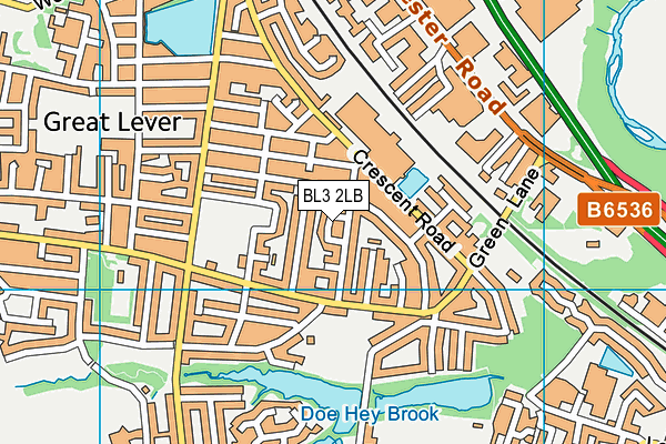 BL3 2LB map - OS VectorMap District (Ordnance Survey)
