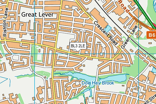 BL3 2LE map - OS VectorMap District (Ordnance Survey)