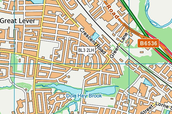 BL3 2LH map - OS VectorMap District (Ordnance Survey)