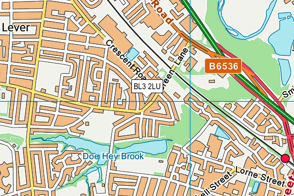 BL3 2LU map - OS VectorMap District (Ordnance Survey)