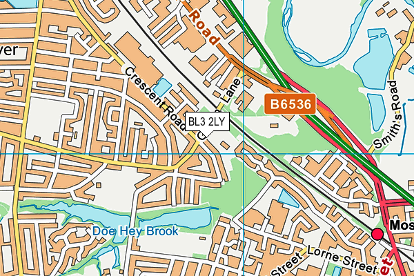BL3 2LY map - OS VectorMap District (Ordnance Survey)