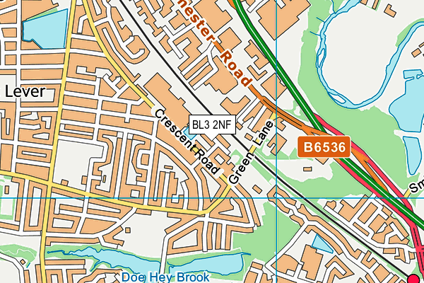 BL3 2NF map - OS VectorMap District (Ordnance Survey)
