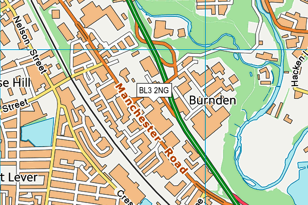 BL3 2NG map - OS VectorMap District (Ordnance Survey)