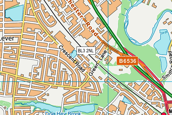 BL3 2NL map - OS VectorMap District (Ordnance Survey)
