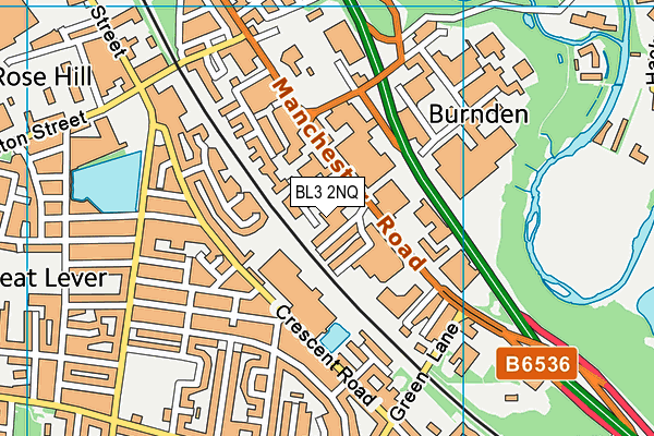 BL3 2NQ map - OS VectorMap District (Ordnance Survey)