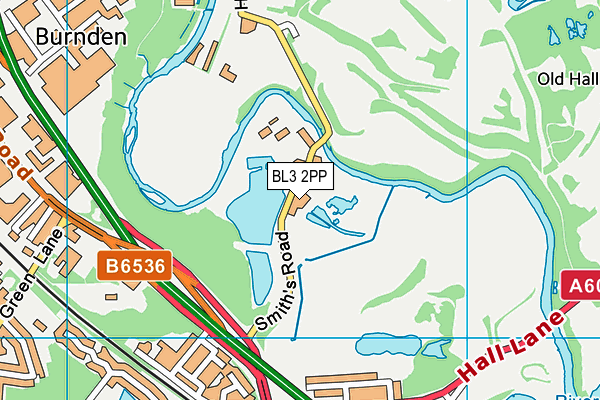 BL3 2PP map - OS VectorMap District (Ordnance Survey)