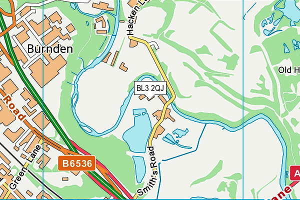 BL3 2QJ map - OS VectorMap District (Ordnance Survey)