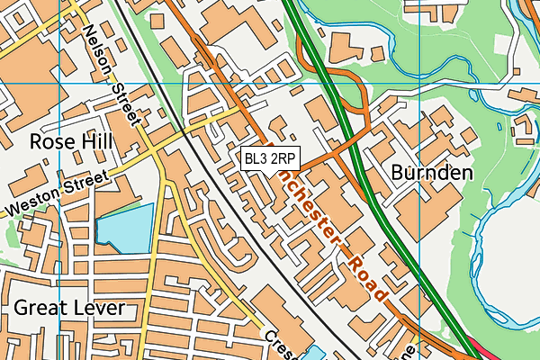 BL3 2RP map - OS VectorMap District (Ordnance Survey)