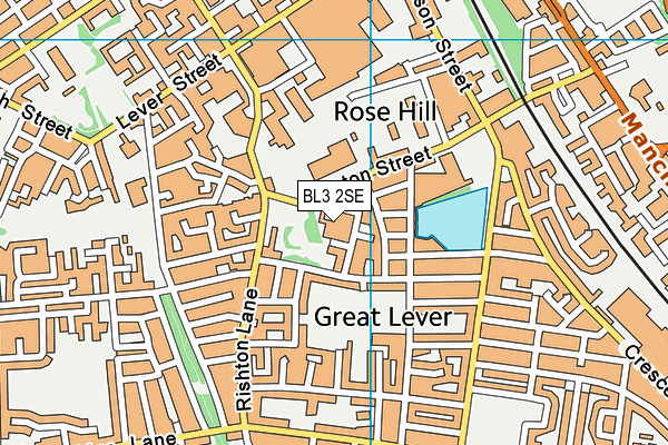 BL3 2SE map - OS VectorMap District (Ordnance Survey)