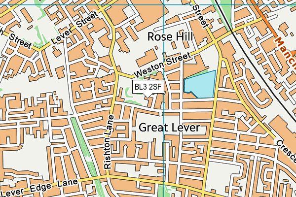 BL3 2SF map - OS VectorMap District (Ordnance Survey)
