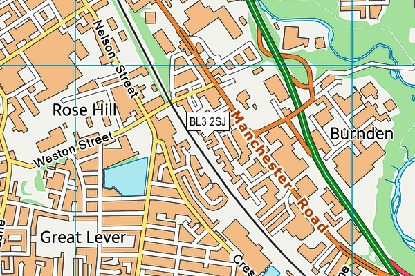 BL3 2SJ map - OS VectorMap District (Ordnance Survey)