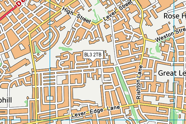 BL3 2TB map - OS VectorMap District (Ordnance Survey)
