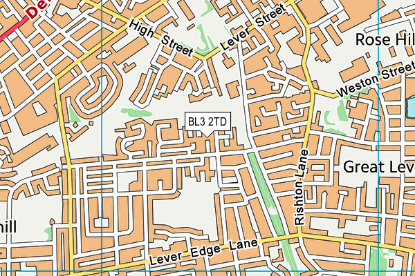 BL3 2TD map - OS VectorMap District (Ordnance Survey)