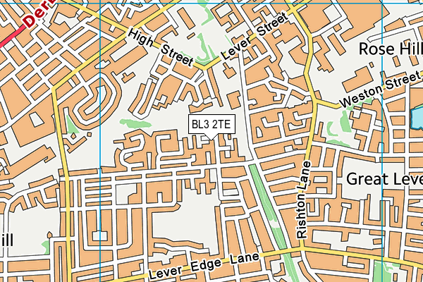 BL3 2TE map - OS VectorMap District (Ordnance Survey)