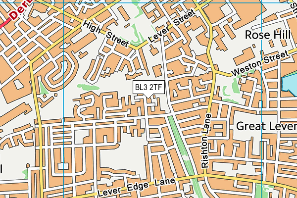 BL3 2TF map - OS VectorMap District (Ordnance Survey)