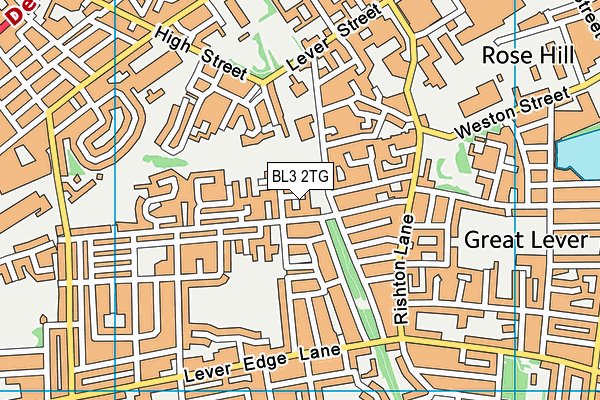 BL3 2TG map - OS VectorMap District (Ordnance Survey)
