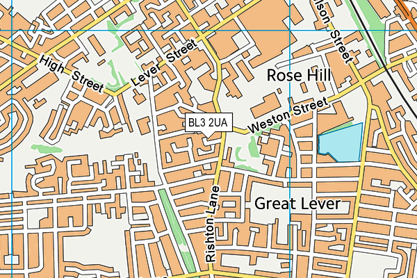 BL3 2UA map - OS VectorMap District (Ordnance Survey)