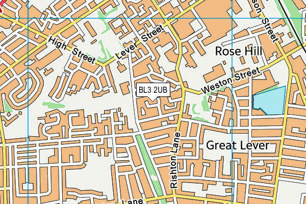 BL3 2UB map - OS VectorMap District (Ordnance Survey)