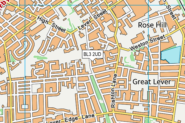 BL3 2UD map - OS VectorMap District (Ordnance Survey)