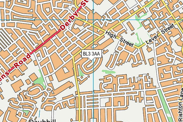BL3 3AA map - OS VectorMap District (Ordnance Survey)