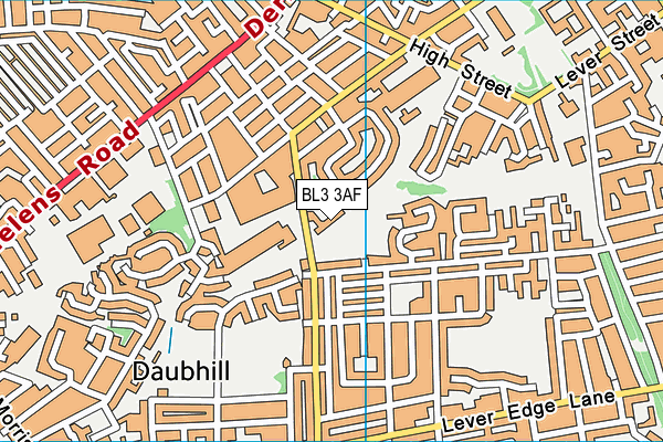 BL3 3AF map - OS VectorMap District (Ordnance Survey)