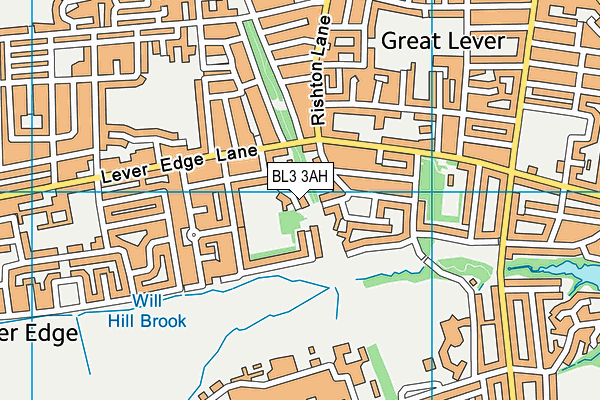 BL3 3AH map - OS VectorMap District (Ordnance Survey)