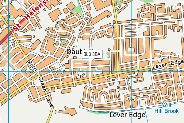 BL3 3BA map - OS VectorMap District (Ordnance Survey)