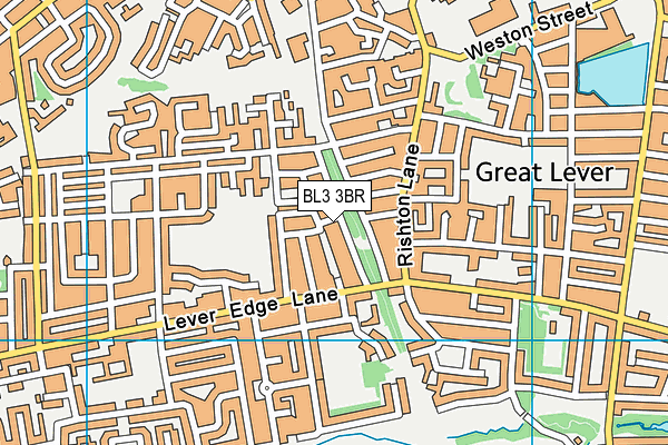 BL3 3BR map - OS VectorMap District (Ordnance Survey)
