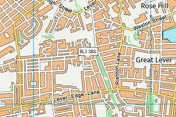 BL3 3BS map - OS VectorMap District (Ordnance Survey)